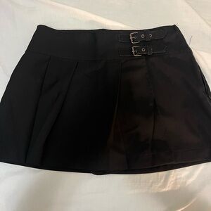 SOLD Pacsun Black Pleated Mini Skirt with Buckle Detail